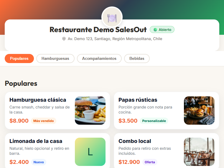 Carta que vende en SalesOut