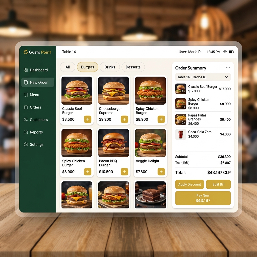 Punto de venta SalesOut en restaurante