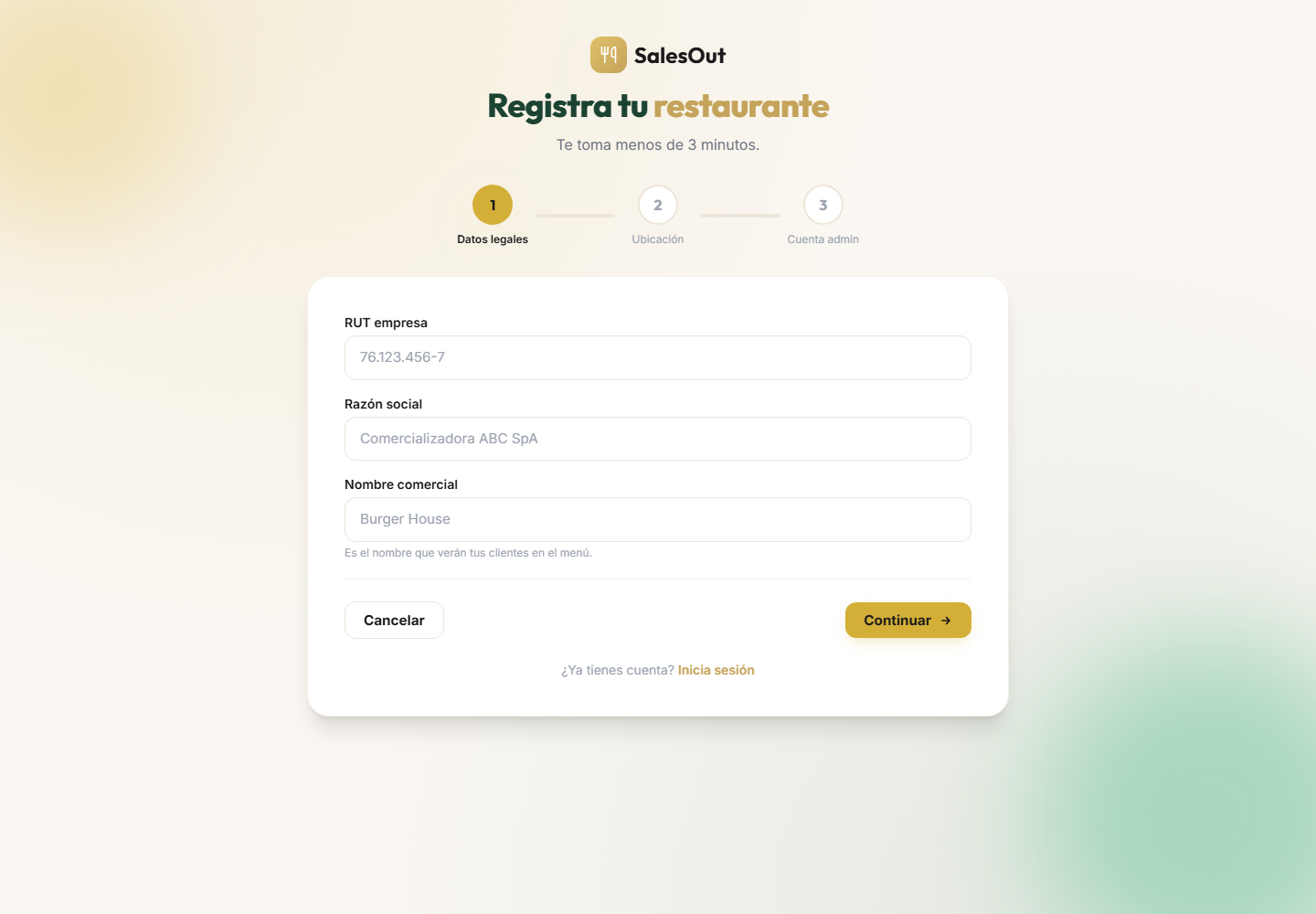 Registro de datos legales