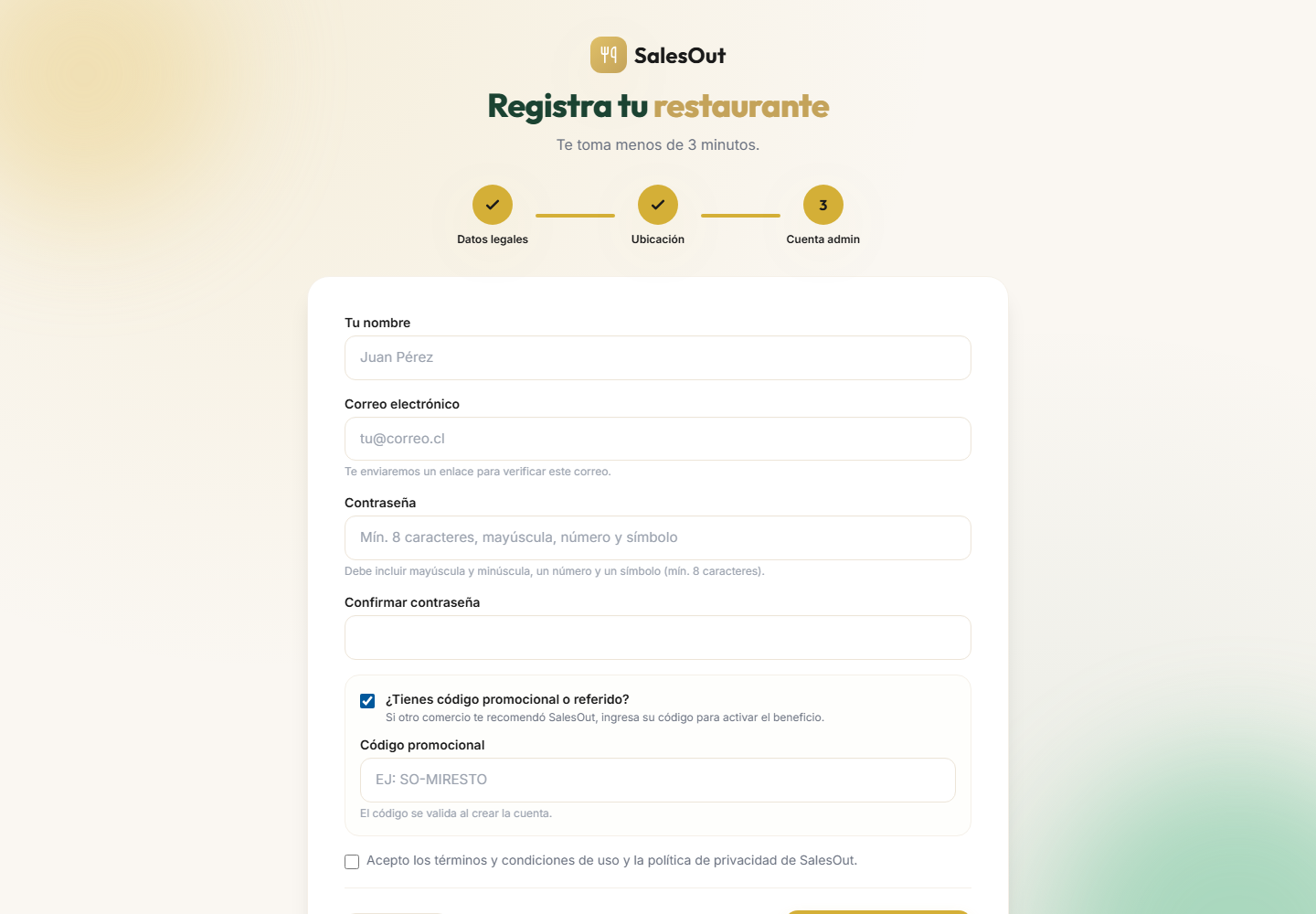Código promocional
