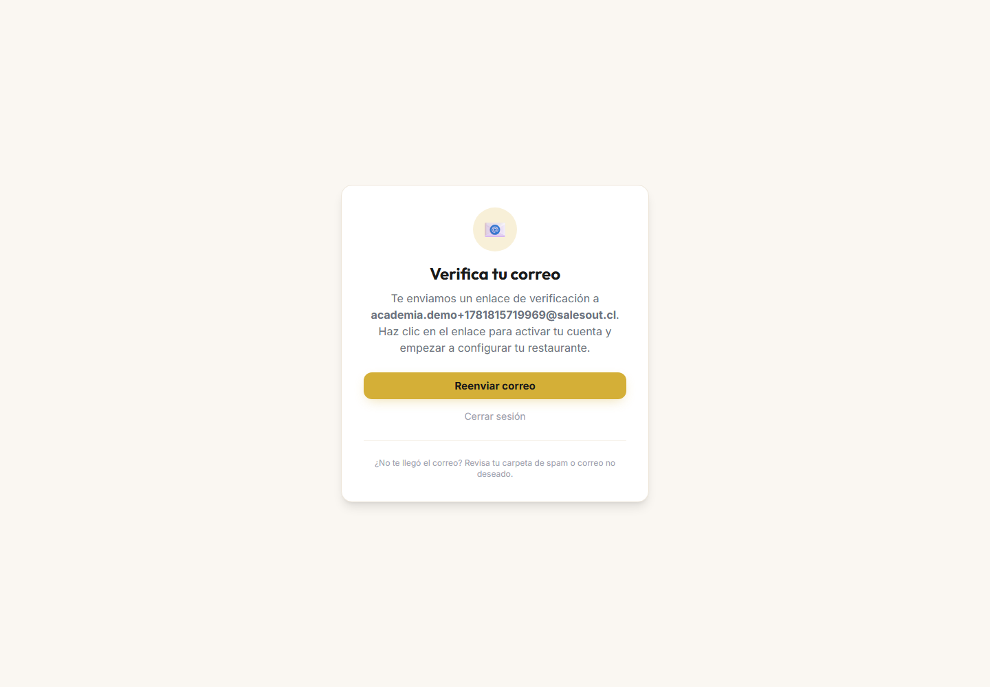 Verificación de correo