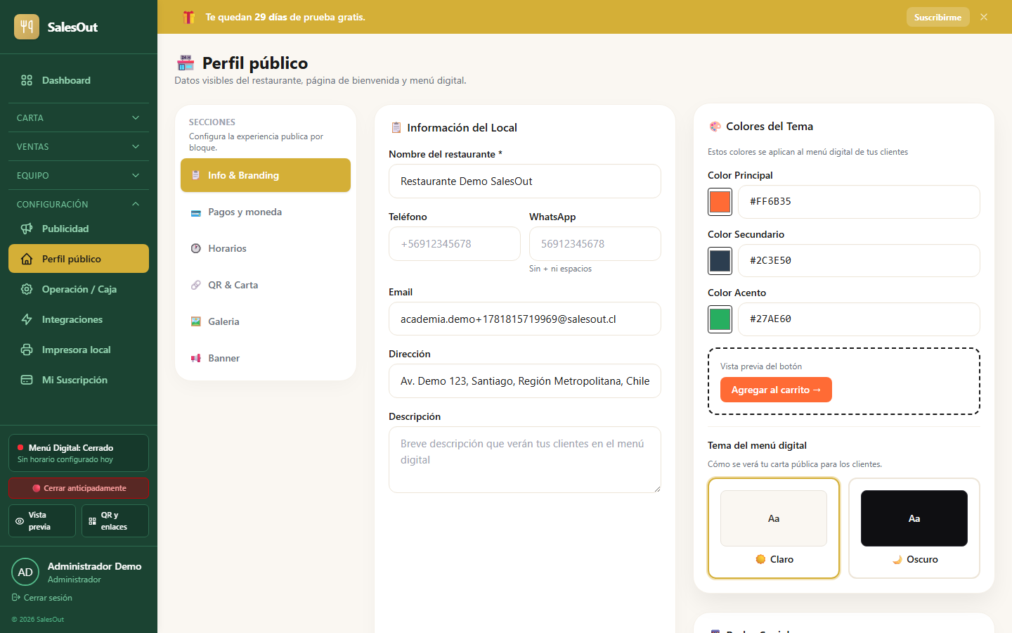 Perfil público SalesOut