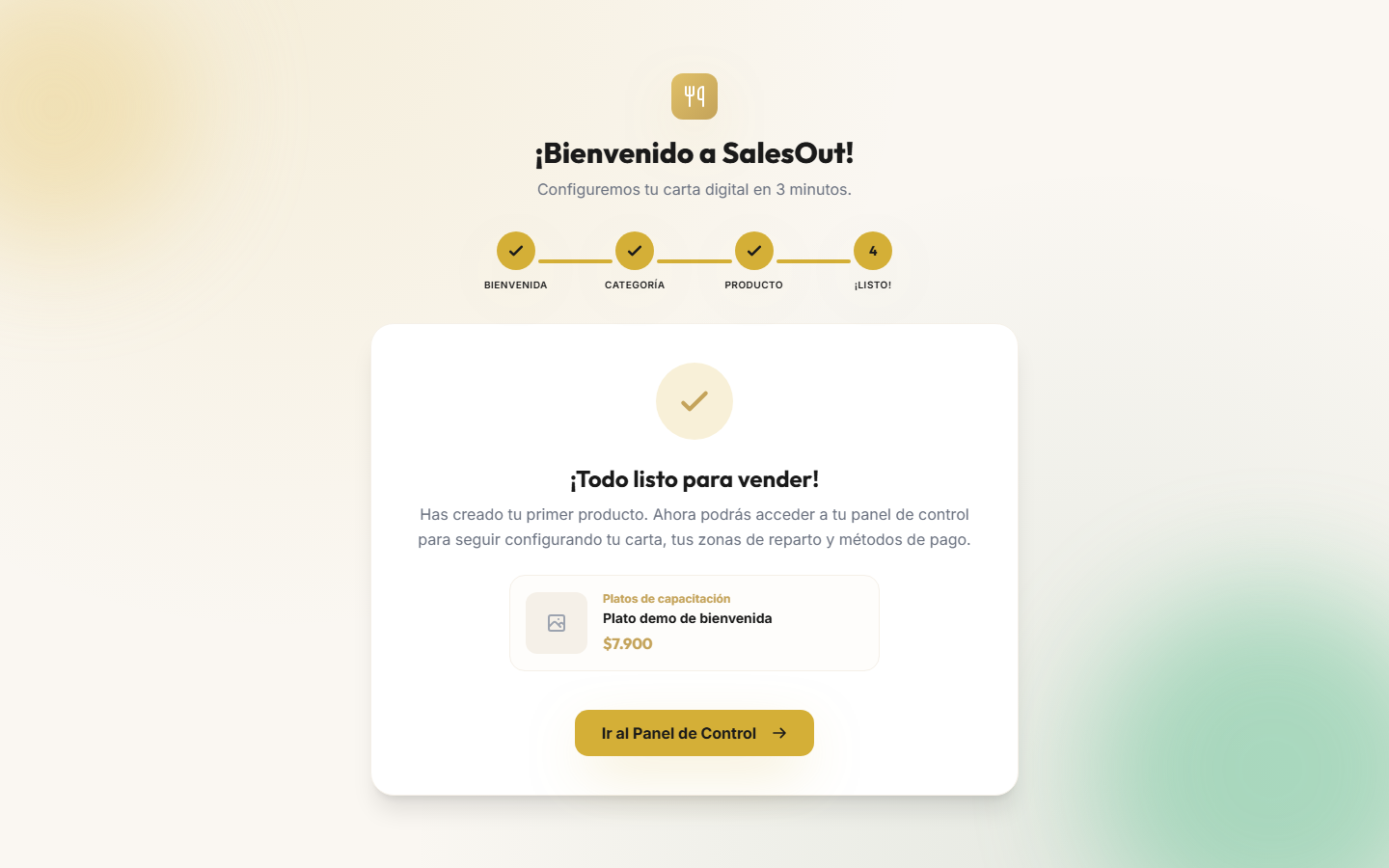 Onboarding listo
